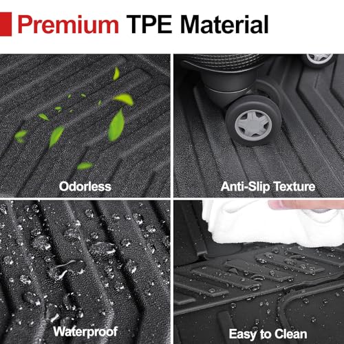 Cargo Mat Backrest Mat for 2016-2022 Honda Pilot 8 Passengers (No Elite Models), All Weather TPE Car Liner Car Mat for 2022 Honda Pilot Accessories - size: for 2016-2022 Honda Pilot Cargo Mats