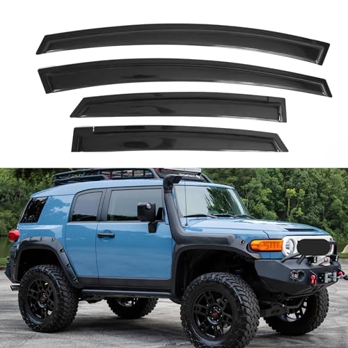 IG Window Visors Fit for 2007-2014 Toyota FJ Cruiser, Out-Channel Rain Guards Vent Wind Deflectors 4PC, Car Accessories for 07-14 FJ Cruiser - size: 2007-2014 FJ Cruiser