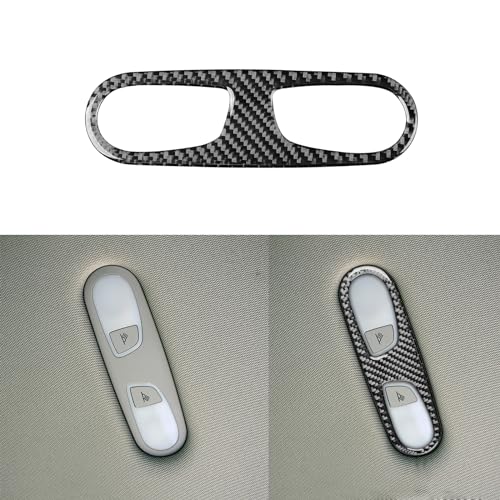 Real Carbon Fiber Interior Accessories Sticker Compatible with Audi A6L 2012 2013 2014 2015 2016 2017 2018 Car Rear roof Overhead Accent Decor Decal Trim Cover Black - color: Rear Roof Overhead Accent Decor