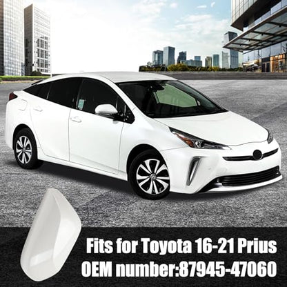 Left Driver Side Car Mirror Cap Cover Compatible with Toyota Prius 2016 2017 2018 2019 2020 2021, Direct Replacement, 87945-47060, White - color: white, size: Left