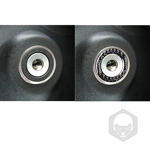 NVCNX Real Premium Carbon Fiber Car Ignition Keyhole Ring Cover Compatible with Toyota RAV4 2013 2014 2015 2016 2017 2018 XLE LE Limited SE Adventure Platinum Hybrid Interior Trim Accessories Black - color: Ignition Keyhole Ring