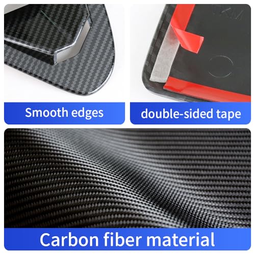 Chrome Carbon Fiber Style Car Rear Side Louvers Window Trim Panel for Subaru Crosstrek 2024 2025 2026 Impreza Auto Exterior Accessories Back Blinds Decorations Protection Cover