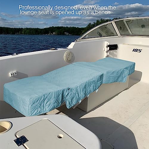 Blue Wave Back to Back Seat Covers - Gray 2 Set, Replacement Lounge Seats, Soft Microfiber, 100% Waterproof - color: 2 Sets Blue