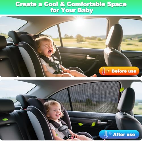 Car Window Shades for 2019-2024 Corolla Sedan (Not Fit Touring/Hatchback/Cross) - Rear Side Sun Shade for Baby, Breathable Mesh Car Privacy Covers, UV Protection & Heat Insulation (2PCS) - size: Corolla(19-24)R-2PCS