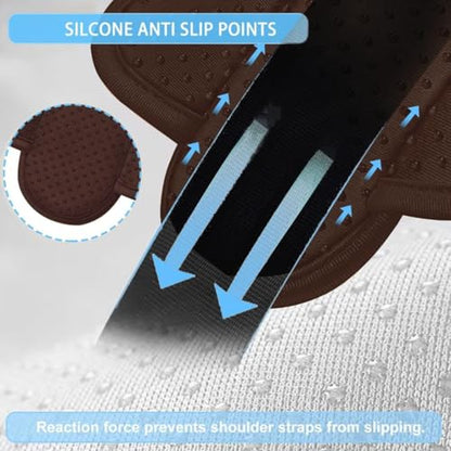 ZINZ 2-Pack Universal Shoulder Pad with Ultra Thick Cushion for Bag Luggage Bag Crossbody, Plus Long & Anti-Slip & Breathable,Brown - color: Brown