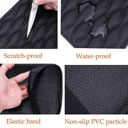 Auto Center Console Cover, Console Cover Armrest Pads, PU Leather Car Armrest Seat Box Pad Cushion Protector Universal Fit (Black) - color: Black