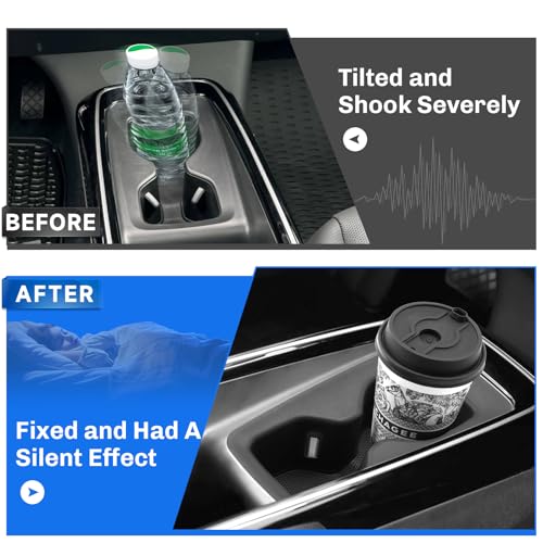 SXCY for 2023-2025 2026 Volkswagen ID.4 Accessories 2024 2025 2026 VW ID.4 Cup Holder Insert TPE Cup Holder Limiter Drink Holder Adapter Non-Slip Drink Stopper Stabilizer - color: 2023-2025 2026 VW ID.4 Cup Holder Limiter