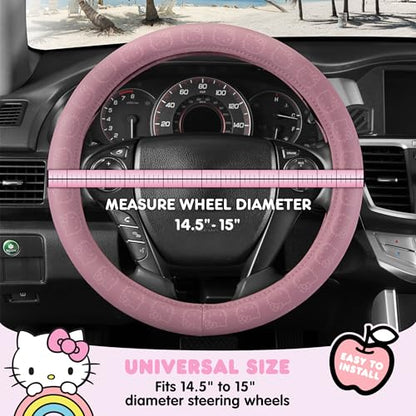 Sanrio Hello Kitty Car Trunk Organizer, Steering Wheel Cover, Air Freshener & Refill – Cute, Collapsible, Heavy-Duty Storage & Car Accessories for Groceries, Tools, Travel – 12.5"L x 12.5"W x 9"H - style: Pack Hello Kitty