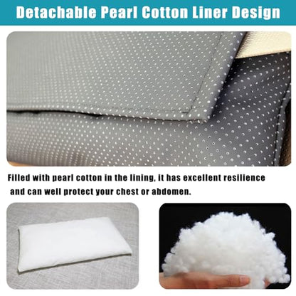 Breathable Seatbelt Pillow, Perforated Faux Leather Seat Belt Pillow for Mastectomy Post-Surgery, Seat Belt Cushion for Heart Surgery Recovery, Dark Gray - color: Leather Dark Gray