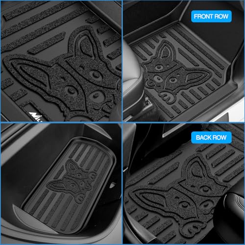 Nilight TPE Floor Mats & Cargo Mats Set for Tesla Model Y (5 Seat only) 2021 2022 2023 2024 2025 All Weather Custom Fit Heavy Duty Floor Liners - color: 2021-2025 Tesla Model Y 5 Seat Set