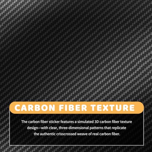1FTx5FT Carbon Fiber Wrap for Cars,Stylish 3D Carbon Fiber Vinyl Wrap Kit with Tool for Auto Interior/Exterior,Scratch-Resistant Carbons Fibers Tape Stickers for Car/Truck/SUV