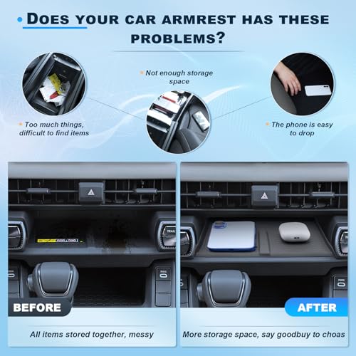 BIXUAN 2026 RAV 4 Wireless Charging Protective Mat for 2026 Toyota RAV 4 Wireless Charger Tray Pad Center Console 2026 RAV 4 Middle Console Interior Accessories - color: Black3