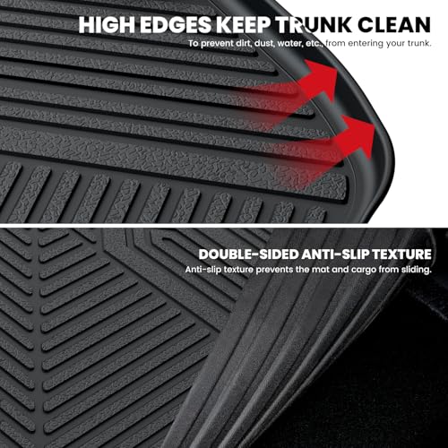 LASFIT Trunk Mat for Honda Accord Seden 2026 2025 2024 2023 2022 2021 2020 2019 2018 (Gasoline & Hybrid), All Weather TPE Custom Fit Accord Trunk Liner Trunk Tray Cargo Liner Accessories, Black - style: 5）For Honda Accord | 2018-2025 | Cargo Liner