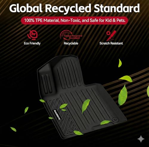 Naibeve Floor Mats for 2018-2023 2024 Volkswagen Tiguan - All Weather Custom Fit for Volkswagen VW Tiguan Floor Mats Cargo Liner Rear Cargo Tray Trunk Waterproof Interior Accessories - size: 1)tiguan|2018-2024
