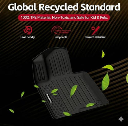 Naibeve Floor Mats for 2018-2023 2024 Volkswagen Tiguan - All Weather Custom Fit for Volkswagen VW Tiguan Floor Mats Cargo Liner Rear Cargo Tray Trunk Waterproof Interior Accessories - size: 1)tiguan|2018-2024