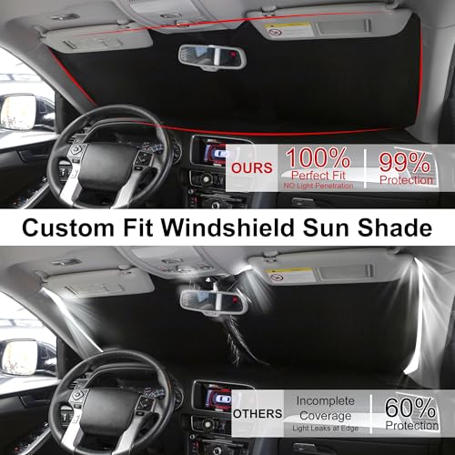 Windshield Sun Shade Custom Fit 2014 2015 2016 2017 2018 BMW X5 Accessories Foldable Sunshade Front Window Shades Sun Blocker Protect Car from Damage Keep Car Cooler - size: For BMW X5 2014-2018