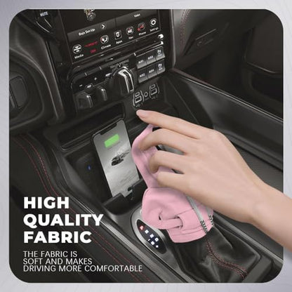 Gear Shift Hoodie, Gear Shift Cover, Fashionable Hoodie Automotive Gear Shift Knob Protector, Car Accessories Mini Sweater Gear Shift Knob Cover for Car Gear Shift Levers (Pink-2PCS) - color: Pink-2PCS