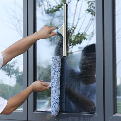 Mitclear 77'' Professional Squeegee Window Cleaner Tool with Extension Pole, Car Windshield Cleaning Kit with Long Handle, Window Washing Equipment for Indoor Outdoor Windows & Car Glass - size: 6.5 Feet