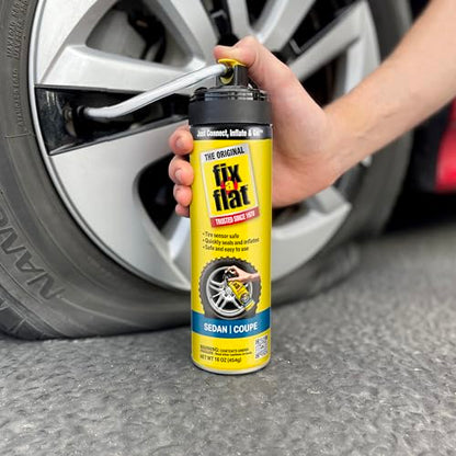 Fix-A-Flat S60420 Aerosol Emergency Flat Tire Repair and Inflator, for Standard Tires, Eco-Friendly Formula, Universal Fit for All Cars, 16 oz. (Pack of 1) - size: 16oz