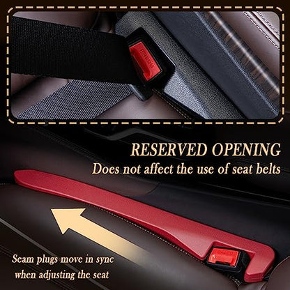 2PCS Car Seat Gap Filler - Elastic Car Seat Gap Filler Organizer Universal for Car Truck Suv Between Seat and Console - Prevent Items from Droping - Add Style to Your Car Accessories (Red/2pcs) - color: Red/2pcs