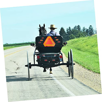 2pcs Magnetic Triangle Reflectors for Slow Moving Vehicle Safety Sign Engineer Grade Aluminum Cycling Safety Triangle