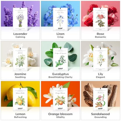 MYARO 12 Packs Eucalyptus Mint Scented Sachets for Drawer and Closet, Long-Lasting Closet Sachet Bags Drawer Deodorizers Fresh Scents, Home Fragrance Air Freshener - color: Eucalyptus Mint