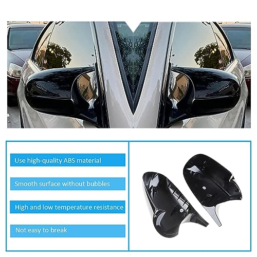 Side Mirror Cover Caps Compatible with BMW E90 E91 2008-2011, E92 E93 E81 E82 E87 E88 LCI Door Rear View Mirror Cap Replacement for 328i 335i Gloss Black - size: Gloss Black, style: 08-11 E90