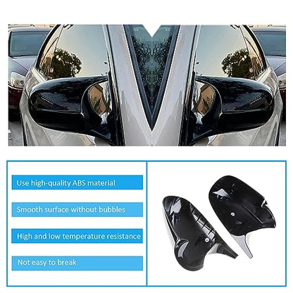 Side Mirror Cover Caps Compatible with BMW E90 E91 2008-2011, E92 E93 E81 E82 E87 E88 LCI Door Rear View Mirror Cap Replacement for 328i 335i Gloss Black - size: Gloss Black, style: 08-11 E90