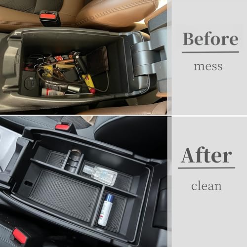 Center Console Organizer Compatible with Bronco Sport 2021-2026 Ford Escape 2020-2026 Storage Tray ABS Insert Organizer Glove Pallet Storage Console Separation