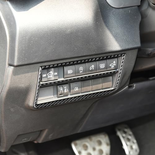 NVCNX Real Premium Carbon Fiber for Toyota Tundra 2022-2026 / Sequoia 2023-2026 2024 2025 Truck Pickup SUV Car Dash Driver Side Button Panel Cover Interior Trim Accessories Overlay Sticker Decal 2PCs - color: Dash Driver Side Button Panel Trim