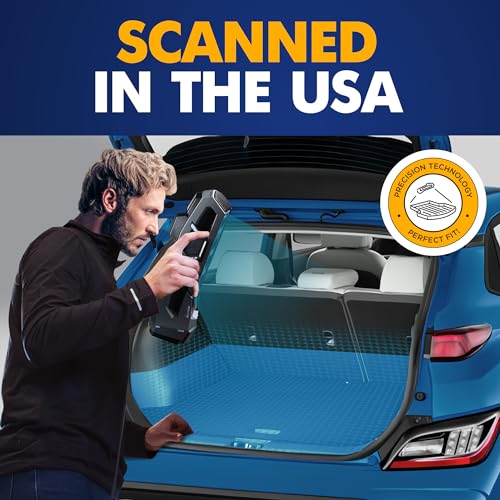 Premium Cargo Liner for Hyundai Kona Electric 2018-2023 - 100% Protection - Custom Fit Car Trunk Mat - All-Season Black Cargo Mat - 3D Shaped Laser Measured Trunk Liners for Hyundai Kona Electric