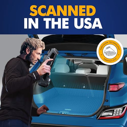 Premium Cargo Liner for Hyundai Kona Electric 2018-2023 - 100% Protection - Custom Fit Car Trunk Mat - All-Season Black Cargo Mat - 3D Shaped Laser Measured Trunk Liners for Hyundai Kona Electric