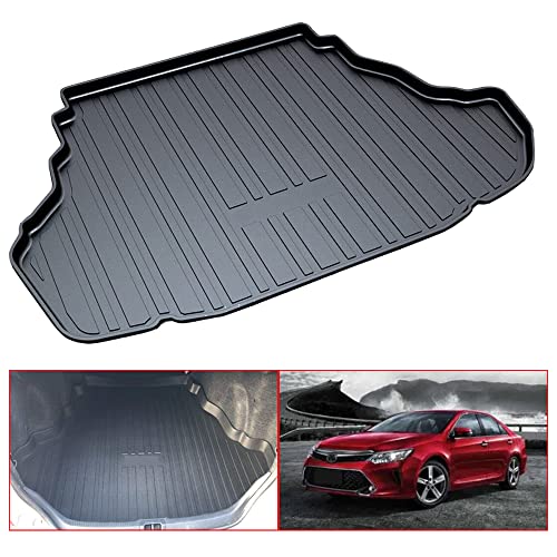 Camry Cargo Liners,Rear Cargo Trunk Tray Floor Mats Compatible with 2012 2013 2014-2016 2017 Toyota Camry (No Hybrid Models),All Weather Protector Custom 3D Waterproof Durable Odorless TPO Accessories - size: 2）for Toyota Camry I 2012-2017 I Trunk Mat