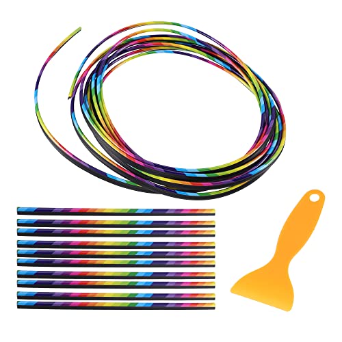 Motoforti Universal Car Air Conditioner Vent Outlet Trims, Interior Accessories, Car Decorative Filler Insert Strip Line, 5m 16.4ft, PVC, Multicolor, 1 Set - color: Multicolor