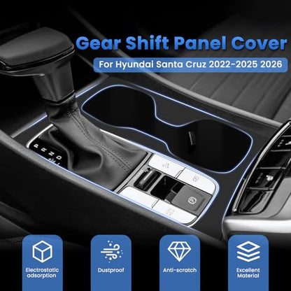 Autorder Silicone 2-in-1 Cup Holder for 2022-2026 Hyundai Santa Cruz Accessories Silicone Center Console CupHolder Insert with Gear Shift Panel Cover Dust & Scratch Resistant All-Around Protection - size: 2022-2026 Santa Cruz Cup Holder