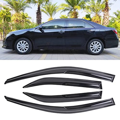 Window Visor Tape-on Side Compatible with 2012-2017 Toyota Camry Window Visor Deflector Rain Guard Window Visors for Cars, Vent Deflector 4 pcs 94822 - size: 2012-2017 Toyota Camry