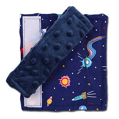 DILIMI Space Carseat Belt Cover for Baby Soft Comfort Seat Belt Cushion for Kids Cute Cartoon Pattern Car Seat Belt Pads Cover (2 Packs) - color: Space