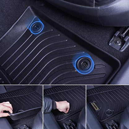orealtrend Car Mats Replacement for Floor Liners Honda CR-V CRV 2012-2016 Heavy Duty All Weather Guard Black Front and Rear Car Carpet-Custom Fit-Tough Odorless - size: Floor Mats for Honda CR-V 2012-2016