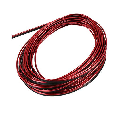 X AUTOHAUX Car Interior Gap Door Edge Trim Strip Line Chrome Red 8m 26.25ft - color: Chrome Red