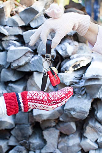 resqme The Original Emergency Keychain Car Escape Tool, 2-in-1 Seatbelt Cutter and Window Breaker, Made in USA, Family Pack of 3, Red, Blue, Yellow - Compact Emergency Hammer - color: Red, Blue, Yellow