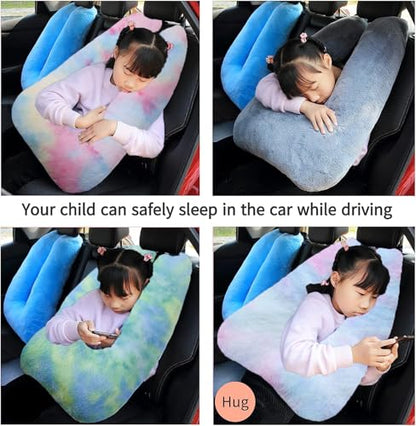 FHSGGP Travel Pillow Car Pillow Kid Car Sleeping The Sleeping Aid for Adults and Kids on Road Trips Kids Travel Pillow Colorful Blue - color: B-colorful Blue