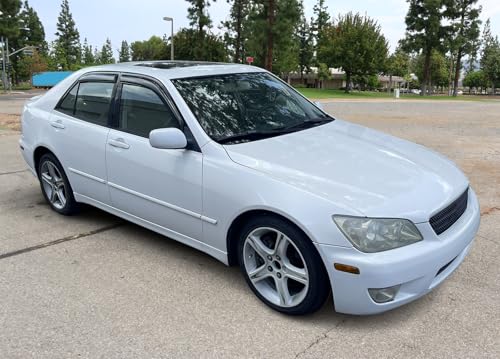 Window Visor Compatible with 2001-2005 Lexus Is300 4 Door, Slim Style Acrylic Smoke Tinted Sun Rain Wind Guards Shield Vent by IKON MOTORSPORTS, 2002 2003 2004