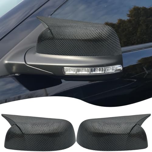 Rear View Mirror Cover, For Ford Explorer 2016-2019 - Carbon Fiber Turn Signal Housing Cover（Note: Not suitable for vehicle models where the left and right rearview mirror covers differ in size） - color: carbon fiber, size: 2016-2019 Ford Explorer