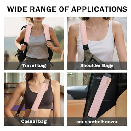 2-Pack Seat Belt Covers, Universal Car Seat Belt Pads Protector for Comfortable Driving, Relief Neck & Shoulder Pain, Fits All Cars & Backpack Straps (05-Pink) - color: 05-Pink