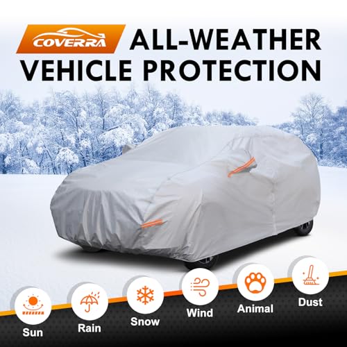 6 Layer Heavy Duty Car Cover Custom Fit for Audi Q5, BMW X1,X3(04-23) Mercedes-Benz GLB, GLC(16-22),Waterproof All Weather Car Tarp Outdoor Protection with Cotton Lining - size: Bmw X1, Benz Glb, Audi Q5