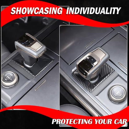 for Hummer EV 1 Drive Mode Gear Shift Knobs Cover and 1 Gear Shift Knob Panel Frame Trim Compatible with Hummer EV SUV Pickup 2022-2024 2025+