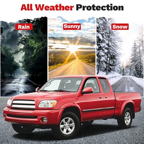 Canvcle Tundra Rain Guards - Window Visors for Toyota Tundra Extended Cab/Access Cab 2000-2006, Outside-Mount Tape-On Side Window Wind Deflectors for Tundra Accessories, Vent Visors Shades Rainproof - size: Toyota Tundra 2000-2006