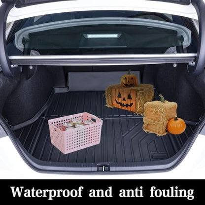 Large Cargo Liners for Mazda CX90 CX-90 2024 2025 (Only Suitable for 7&8 Seats)(Not Suitable for 6 Seats),TPE All Weather Protection with Trunk Mat Covering The backrest - size: 2024 2025 CX90 Cargo Mats