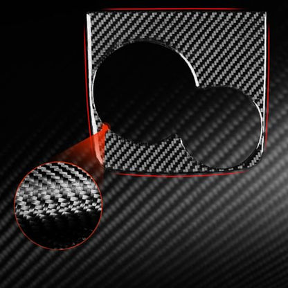 NVCNX Carbon Fiber Accessories for Mercedes Benz GLE GLS 350 450 450e 580 53 63 S AMG 2020-2026 2021 2022 2023 2024 2025 Center Console Rear Cup Holder Cover Interior Trim Overlay Sticker Decal 1PC - color: Center Console Rear Cup Holder Trim