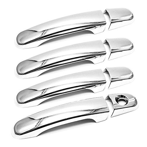 Polished Chrome 4 Door Handle Cover Covers for Chevy 10-17 Equinox / 06-11 HHR / 08-12 Malibu / 09-17 Traverse